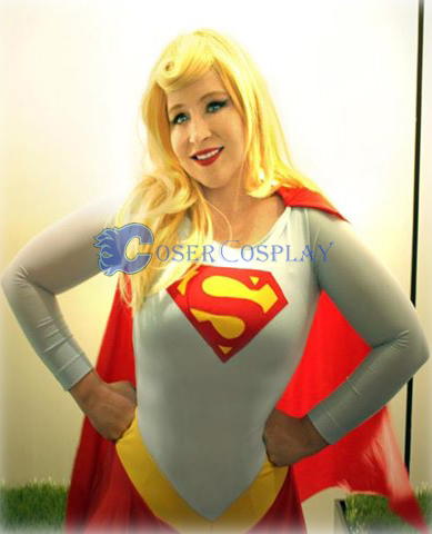 White Supergirl Plus Size Cosplay Costumes